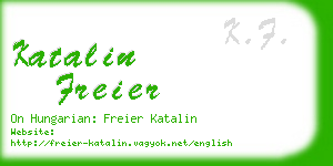 katalin freier business card
